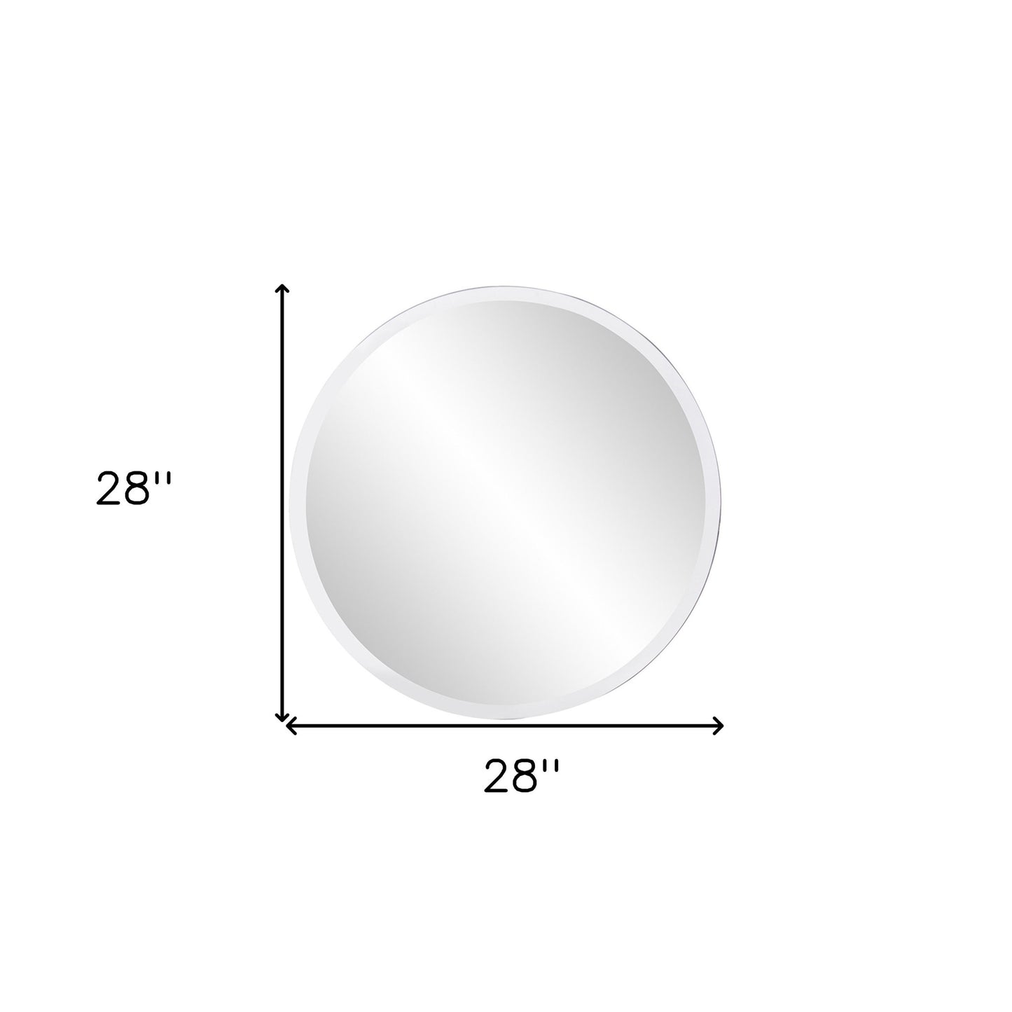 28" Gray Round Unframed Accent Mirror-6