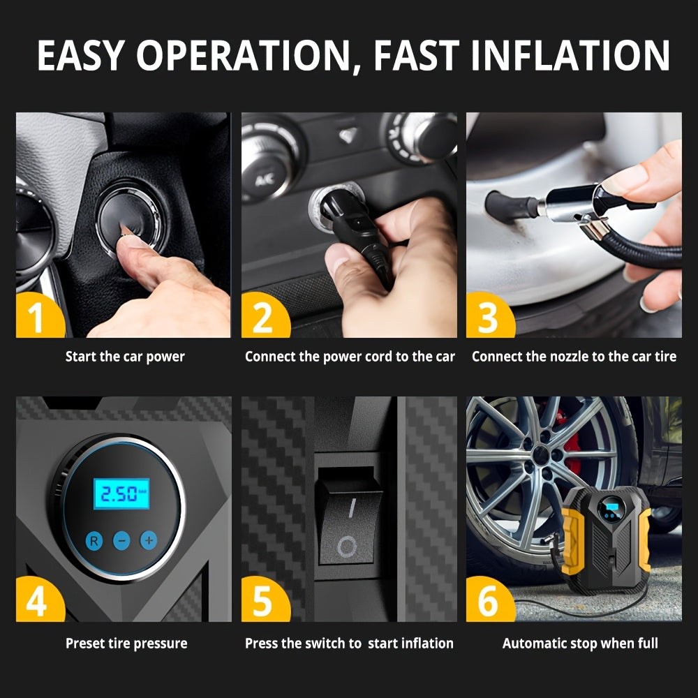 Air Compressor Pump Portable Digital Tire Inflator-4