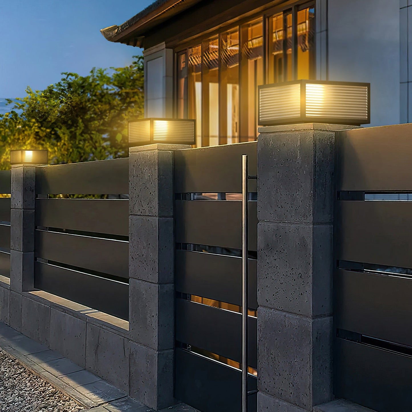 Outdoor Solar Powered Post Cap Lights-1