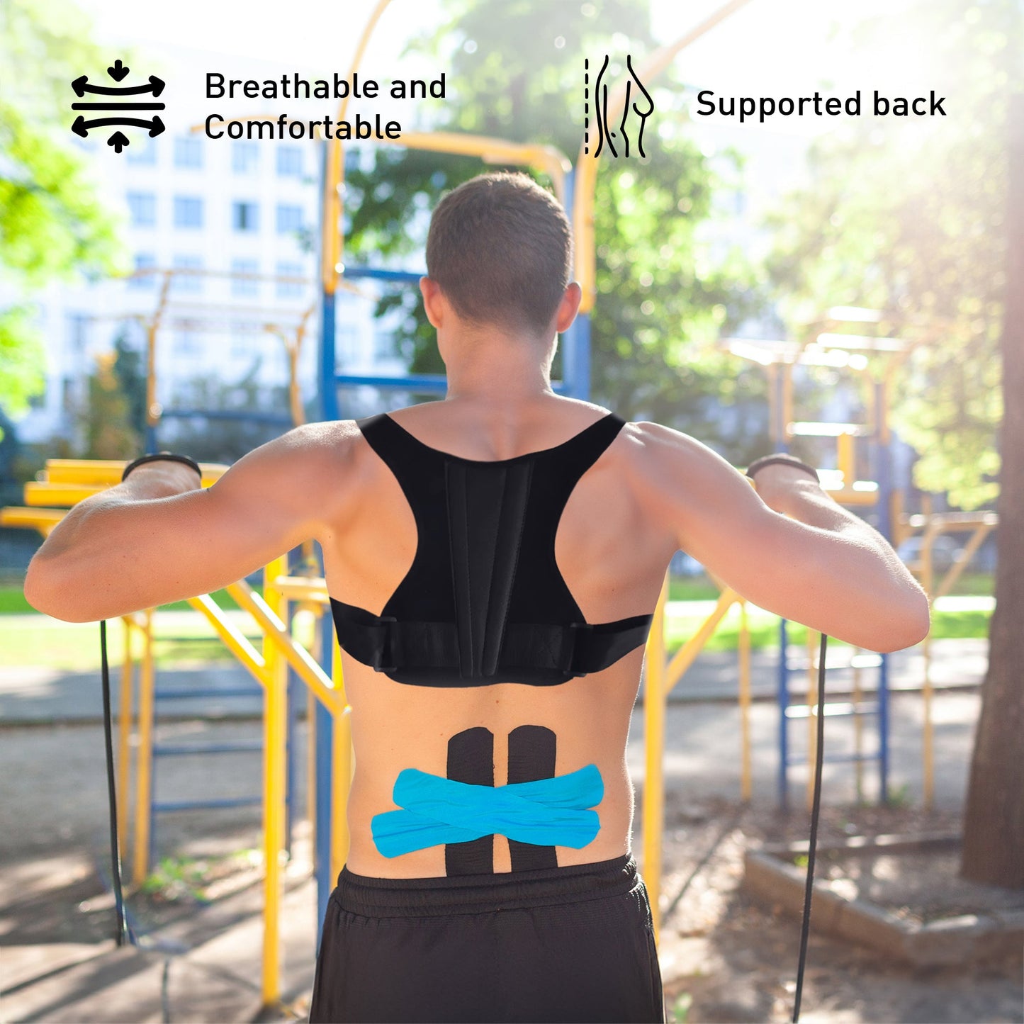 Adjustable Posture Corrector & Professional Massage Gun-1
